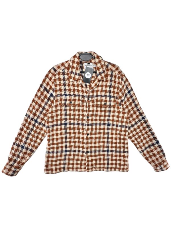 TOPMAN Koszula Męska Brązowa Kratka M Bawełna