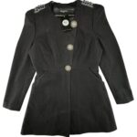 RIVER ISLAND Marynarka Damska Czarna M Wełna - zdjęcie 1