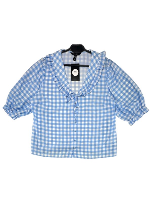 NEW LOOK Bluzka Damska Niebieska Krata XL