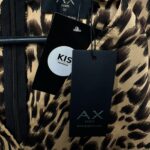AX PARIS Sukienka Damska Beżowa Wzorzysta M - zdjęcie 3