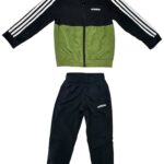 ADIDAS Komplet Dziecięcy Czarny Zielony 116 - zdjęcie 1