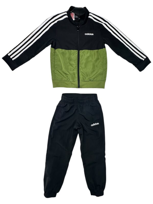 ADIDAS Komplet Dziecięcy Czarny Zielony 116