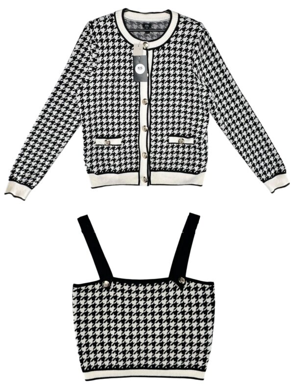 RIVER ISLAND Komplet Damski Czarny XL Pepitka