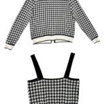 RIVER ISLAND Komplet Damski Czarny XL Pepitka - zdjęcie 2