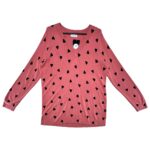 PAPAYA Sweter Damski Różowy Wzór Serduszko XXL - zdjęcie 1