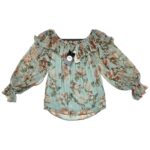 RIVER ISLAND Bluzka Damska Zielona Kwiatowa S - zdjęcie 1