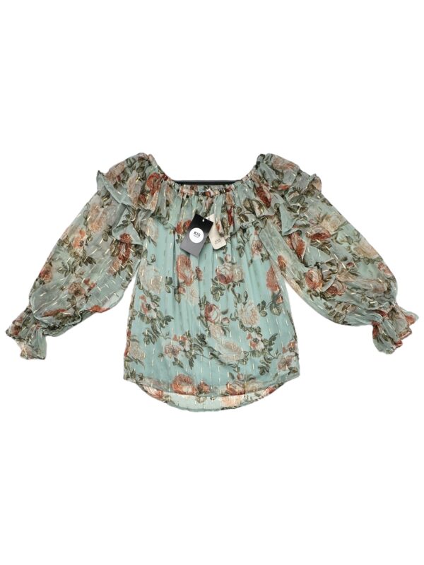 RIVER ISLAND Bluzka Damska Zielona Kwiatowa S