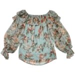 RIVER ISLAND Bluzka Damska Zielona Kwiatowa S - zdjęcie 2