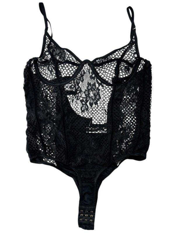 TOM&ROSE Body Damskie Czarne Koronkowe S