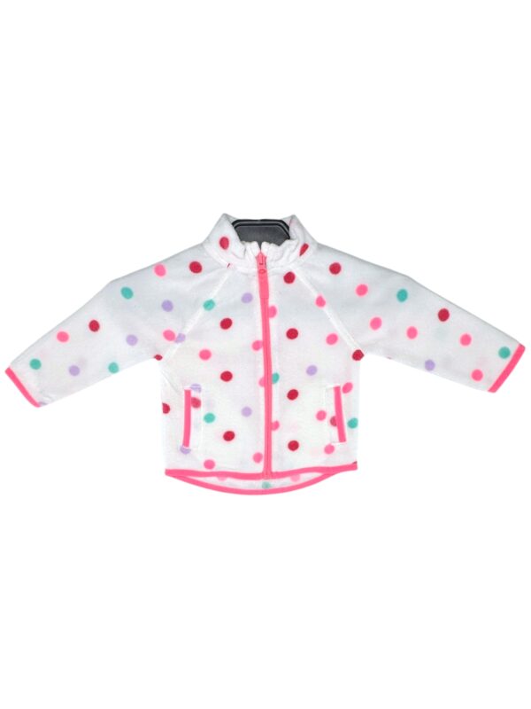 DUNNES STORES Bluza Dziecięca Biała Groszki 74