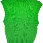 COLLUSION Kamizelka Damska Zielona S - zdjęcie 1