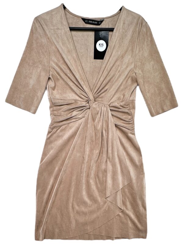 ZARA Sukienka Damska Beżowa XS