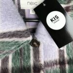 NEXT Koszula Damska Zielona Kratka S Wełna - zdjęcie 3