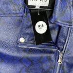 NA-KD Kurtka Damska Niebieska Wzór Wężowy XS - zdjęcie 3