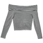 MATALAN Bluzka Dziecięca Czarna Paski 123 - zdjęcie 1