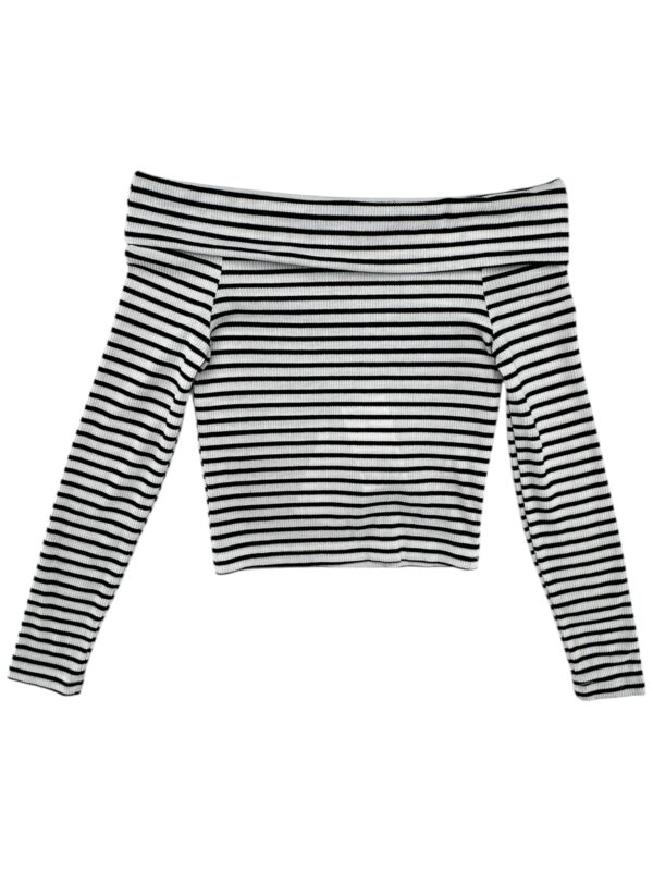 MATALAN Bluzka Dziecięca Czarna Paski 123