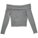 MATALAN Bluzka Dziecięca Czarna Paski 123 - zdjęcie 2