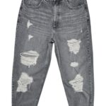 CROPP Jeansy Damskie Szare Przetarcia XL - zdjęcie 1