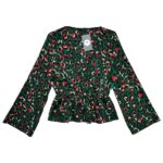 Damska Bluzka Zielona Wzór L - zdjęcie 1