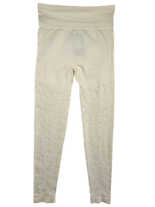 Legginsy Damskie Białe Ażurowe S