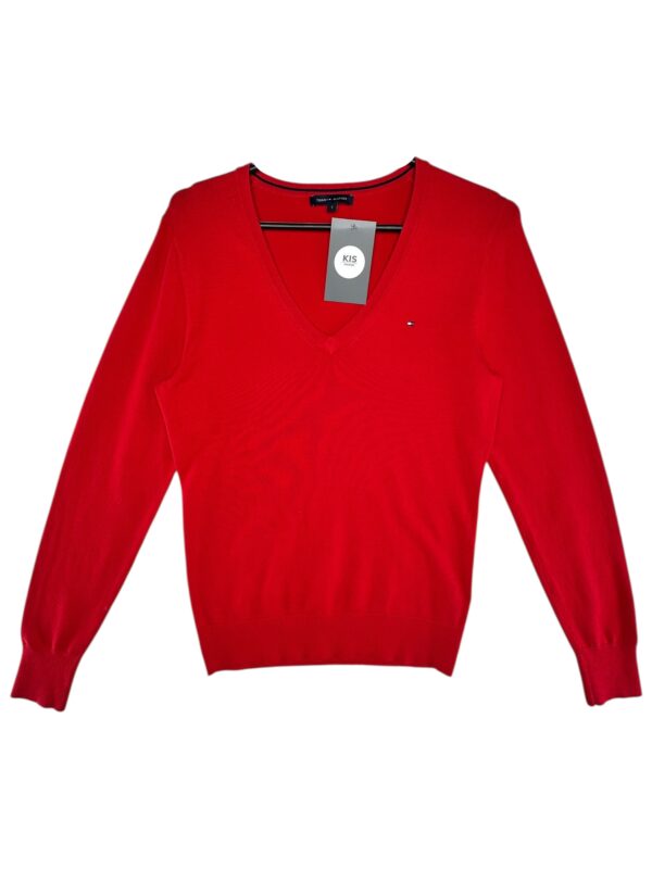 TOMMY HILFIGER Sweter Damski Czerwony S