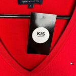 TOMMY HILFIGER Sweter Damski Czerwony S - zdjęcie 3