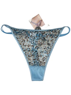 M&S Bielizna Stringi Damskie Niebieskie XL