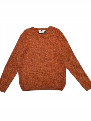Topman Sweter Męski Pomarańczowy Melanż L 40 EU