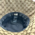 INSPIROWANA GUCCI Kapelusz Damski Beżowy Logo ONE SIZE - zdjęcie 3