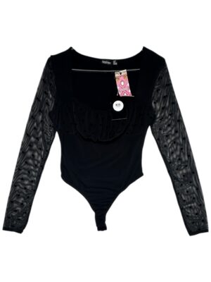 BOOHOO Body Damskie Czarne M