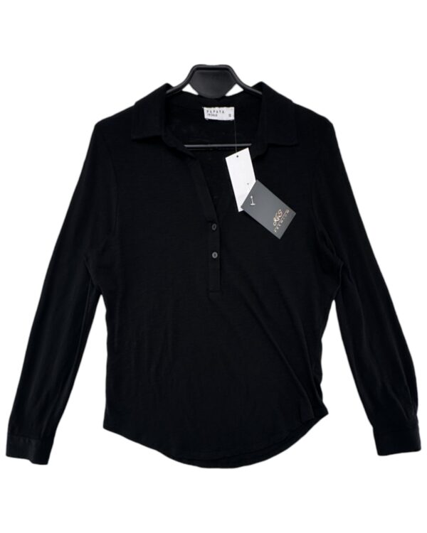 Papaya Woman Bluzka Damska Czarna Kołnierzyk Polo L 40 EU