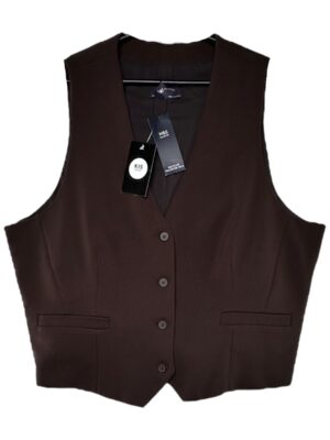 M&S Kamizelka Damska Brązowa 6XL