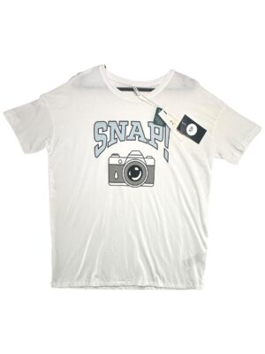 ONLY Koszulka Damska Biała SNAP! Print S