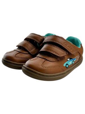 CLARKS Buty Dziecięce Brązowe Samochody 20