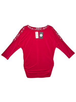 SUSAN GRAVER Bluzka Damska Czerwona XS