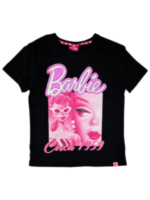 PRIMARK BARBIE Koszulka Dziecięce Czarna 146