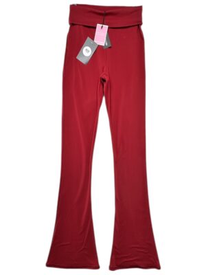 PRETTYLITTLETHING Legginsy Damskie Czerwone S