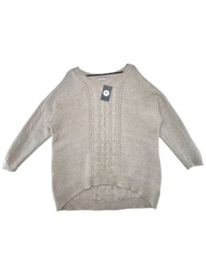 INDIGO Sweter Damski Beżowy 5XL