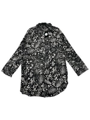 PEACOCKS Koszula Damska Czarna Wzory 3XL
