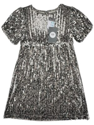 PRIMARK Sukienka Dziecięca Srebrna 134