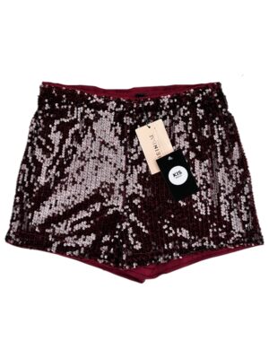 SHEINBAE Spodenki Damskie Czarne Cekiny M