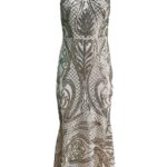 FOREVER UNIQUE Sukienka Damska Beżowa Wzorzysta M - zdjęcie 1