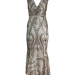 FOREVER UNIQUE Sukienka Damska Beżowa Wzorzysta M - zdjęcie 2