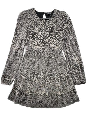 PRIMARK Sukienka Dziecięca Czarna Wzorzysta 164