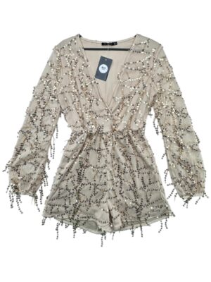 I SAW IT FIRST Kombinezon Damski Beżowy S