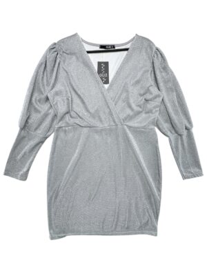 QUIZ Sukienka Damska Srebrna XL