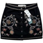 PRIMARK Spódnica Damska Czarna Haftowana M - zdjęcie 1