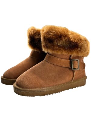 UGG AUSTRALIA Botki Damskie Brązowe 36 Zamsz naturalny