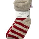 DUNNES STORES Skarpety Damskie Czerwone i Beżowe 2-Pack 37-4 - zdjęcie 1