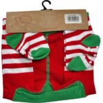 Rajstopy Dziecięce Zielono-Czerwone Świąteczne 62 - zdjęcie 2